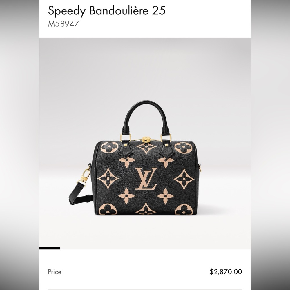 New Louis Vuitton Speedy 25 Bandouliere Bag